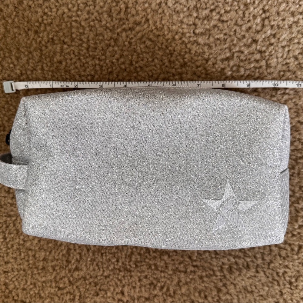 Silver glitter Rebel make up bag